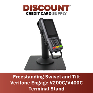 Verifone V200, V400 Freestanding Swivel and Tilt Metal Stand - DCCSUPPLY.COM