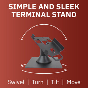 Ingenico ISC 250 Low Profile Swivel and Tilt Freestanding Metal Stand - DCCSUPPLY.COM