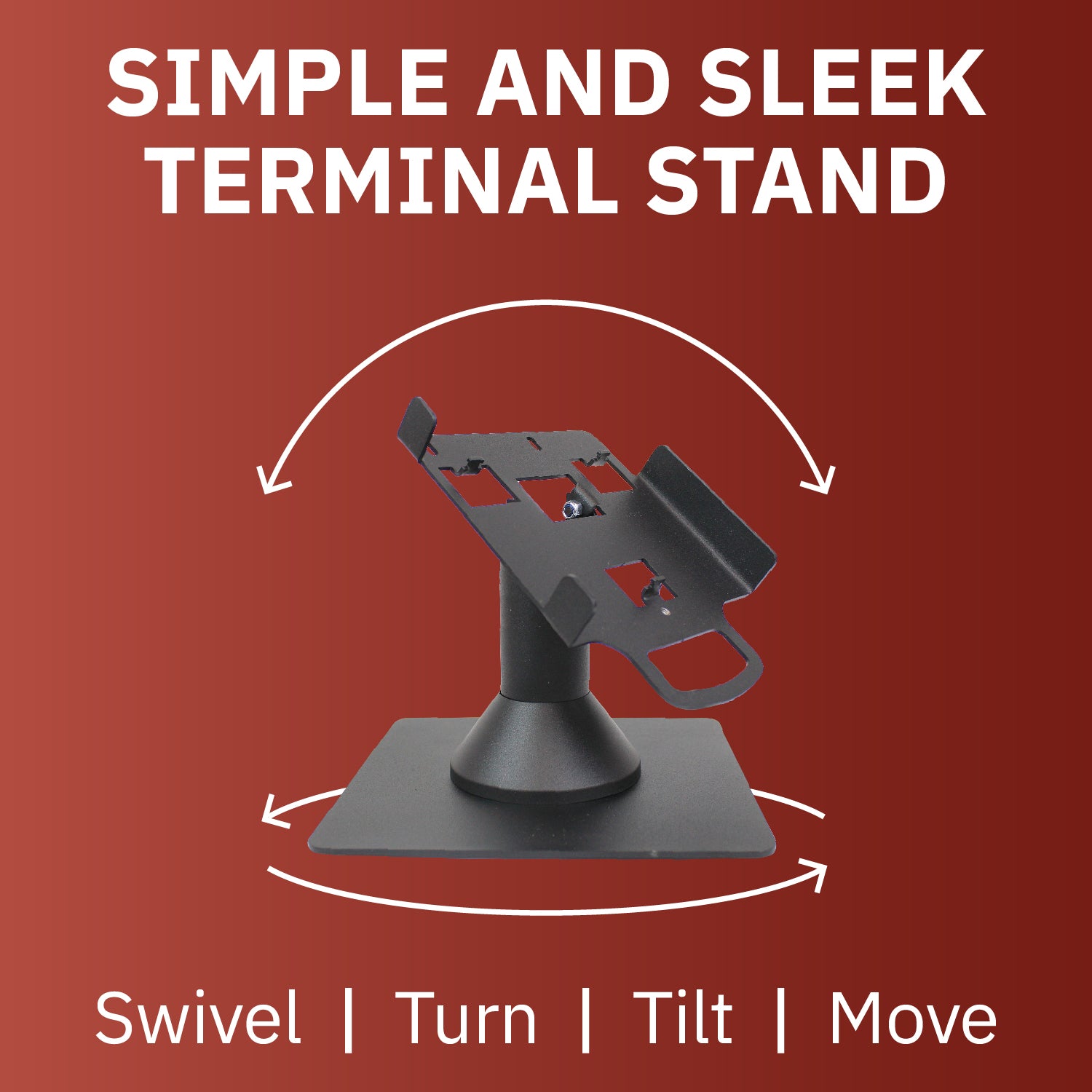 Ingenico ISC 250 Freestanding Swivel and Tilt Metal Stand - DCCSUPPLY.COM