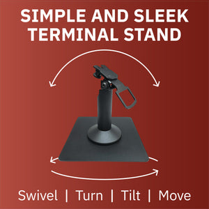 Ingenico Lane/3000/5000/7000 Freestanding Swivel and Tilt Metal Stand - DCCSUPPLY.COM