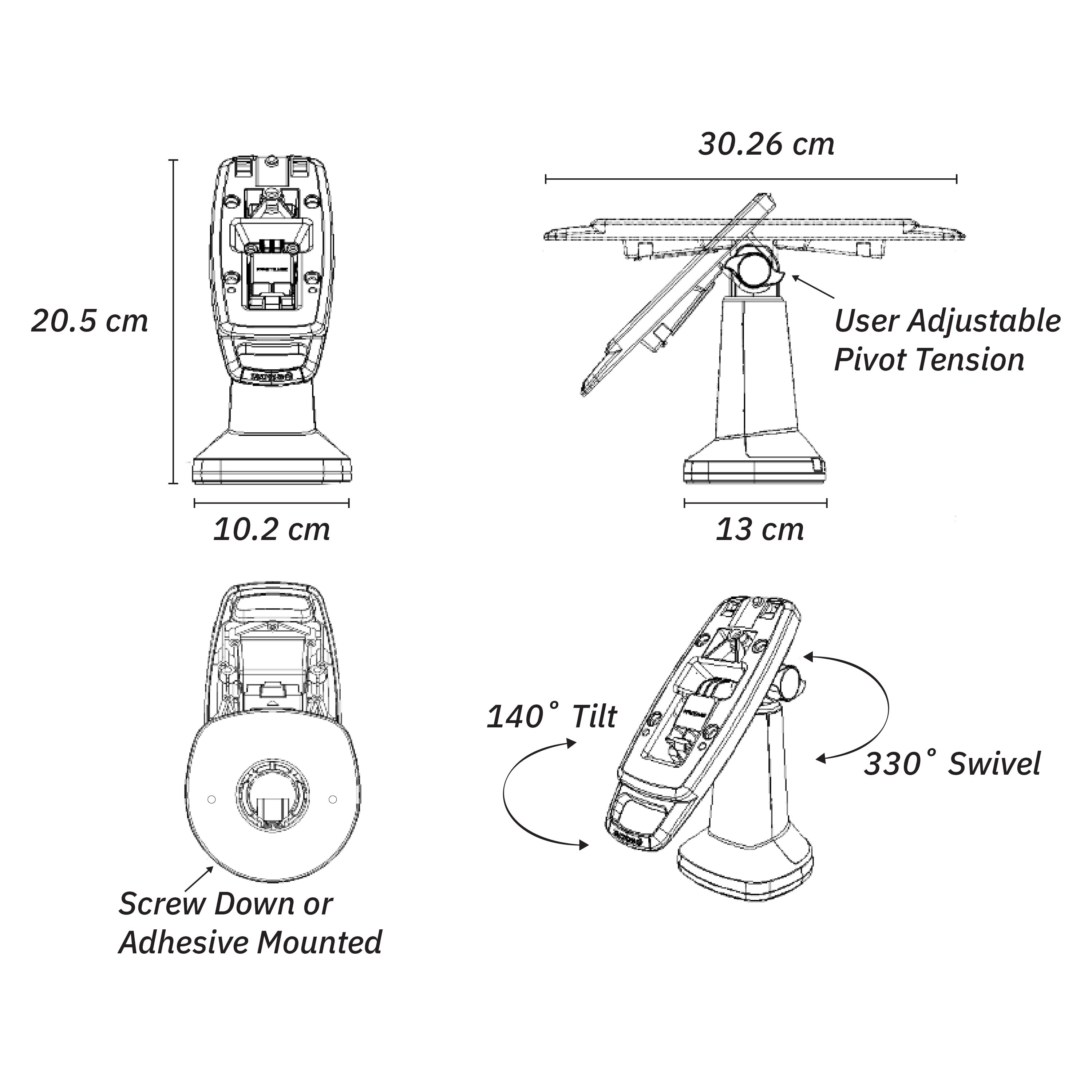 Isc 480 Backside Ingenico ISC480 480-7 Pole Stand