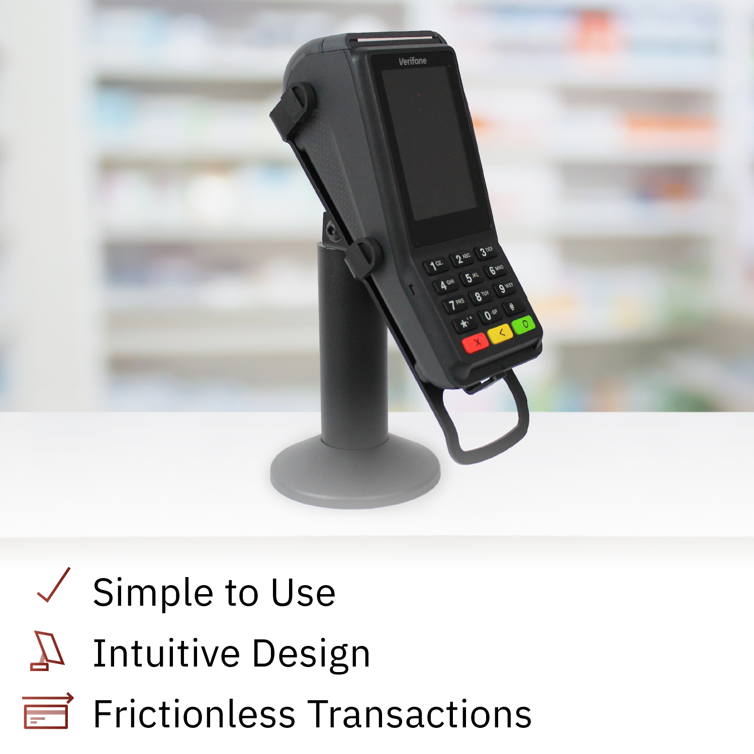 Verifone V200C, V200C Plus, V400C Plus Swivel and Tilt Stand - DCCSUPPLY.COM