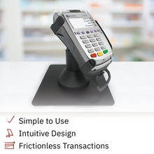 Load image into Gallery viewer, Verifone Vx520 Low Profile Swivel and Tilt Freestanding Metal Stand - DCCSUPPLY.COM
