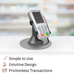 Verifone Vx820 Low Profile Freestanding Swivel Stand with Round Plate - DCCSUPPLY.COM