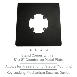 First Data FD130/FD150 Key Locking Freestanding Swivel and Tilt Metal Stand - DCCSUPPLY.COM