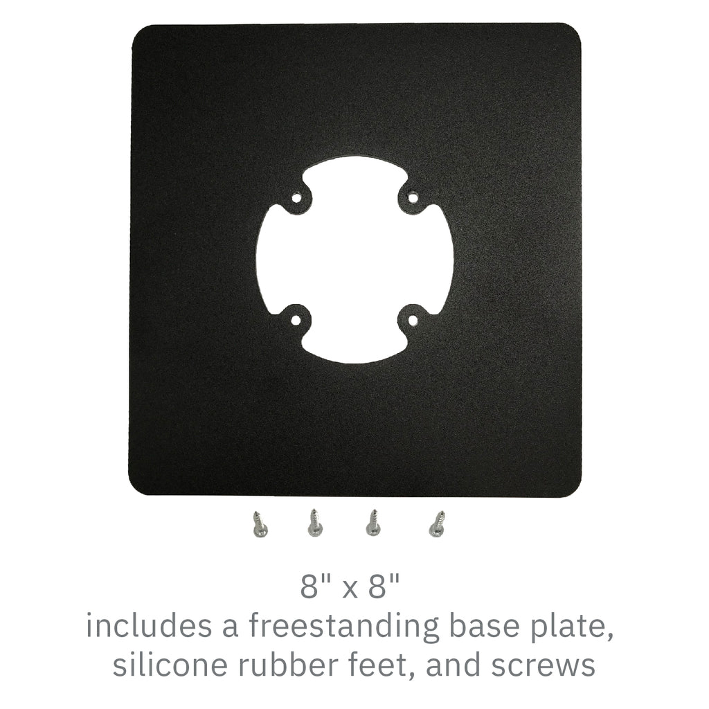 Freestanding Black Square Base Plate