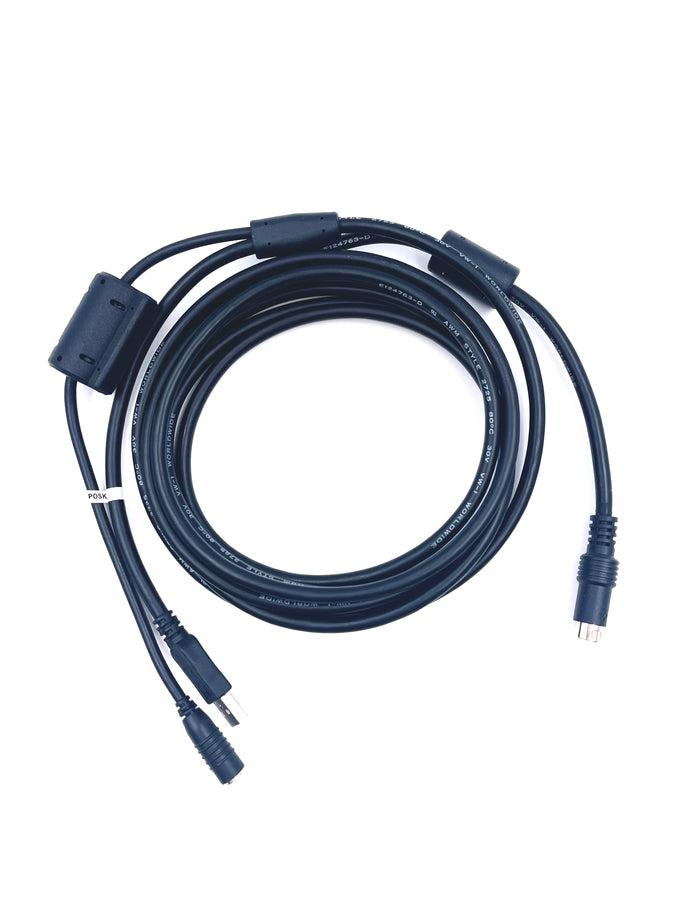 Ingenico Cable, USB 5 volt with Power Pigtail, i65xx/6770, MD9 connector, 3 Meter Black (CBL-6035-06078)