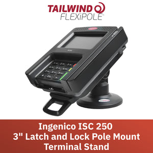 Ingenico ISC 250 3" Key Locking Compact Pole Mount Stand