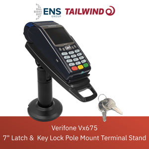 Verifone Vx675 7" Key Locking Slim Design Pole Mount Terminal Stand