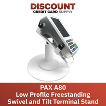Load image into Gallery viewer, PAX A80 Low Freestanding Swivel Stand with Round Plate (White)
