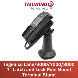 Ingenico Lane/3000/7000/8000 7" Key Locking Pole Mount Stand