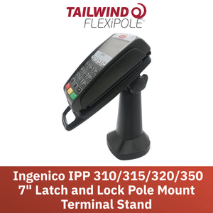 Ingenico iPP 320/iPP 350 7" Key Locking Pole Mount Stand
