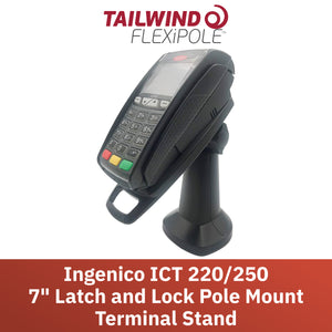 Ingenico ICT 220/ICT 250 7" Key Locking Pole Mount Stand