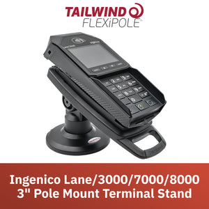 Ingenico Lane 3000 / 7000 / 8000 3" Compact Pole Mount Stand