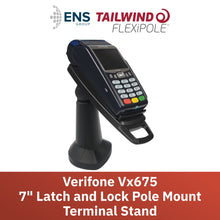 Load image into Gallery viewer, Verifone Vx675 7&quot; Key Locking Pole Mount Terminal Stand
