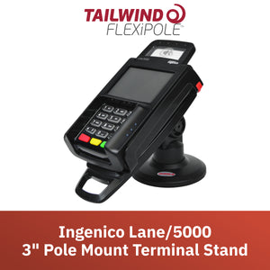 Ingenico Lane/5000 3" Compact Pole Mount Stand