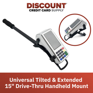 DCCStands Tilted Drive-Thru Extended 15" Handheld Bracket/Mount for Most Terminal Types
