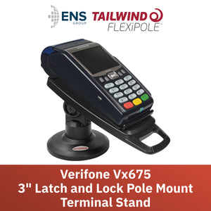 Verifone Vx675 3" Key Locking Compact Pole Mount Stand