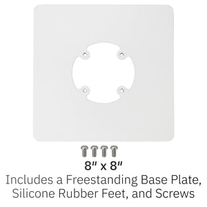 Dejavoo Z8 / Dejavoo Z11 Freestanding Swivel and Tilt Stand with Square Plate (White) - Fits Dejavoo Z11 HW # v1.3