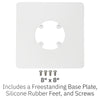 First Data FD35 / First Data FD40 Low Freestanding Swivel and Tilt Stand with Square Plate (White)