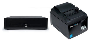 Star Micronics TSP100III (TSP143IIIBI GY) Receipt Printer (39472110) with 2 Year Warranty and New Star 37965560 Cash Drawer