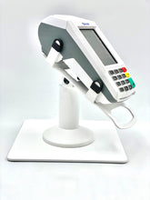 Load image into Gallery viewer, Valor Paytech VL100 Low Freestanding Swivel and Tilt Stand with Square Plate (White)
