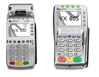 Verifone Vx520 EMV CTLS Credit Card Terminal - Refurbished and Vx805 EMV/CTLS Pin Pad - Refurbished