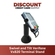 Load image into Gallery viewer, Verifone Vx820 Freestanding Swivel and Tilt Metal Stand with Round Plate - DCCSUPPLY.COM
