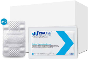 Waffle Technology Card Reader Cleaning Card - Box of 40