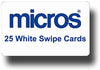 White MICROS Magnetic ID Cards (25/set) - DCCSUPPLY.COM