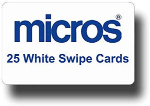 White MICROS Magnetic ID Cards (25/set) - DCCSUPPLY.COM