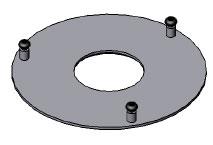 ENS Metal Base Glue Pad Round 4.25 inch Diameter for ENS Stands (367-0683) - DCCSUPPLY.COM