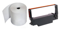 Load image into Gallery viewer, 3&quot; x 100&#39; Paper (50 Roll Case) and 2x Epson ERC 30/34/38 Ink Bundle - DCCSUPPLY.COM
