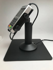 First Data RP10 Low Profile Swivel and Tilt Freestanding Metal Stand with Square Plate - DCCSUPPLY.COM