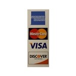 Lot of 100 MasterCard Visa Discover Amex Door Decal - DCCSUPPLY.COM